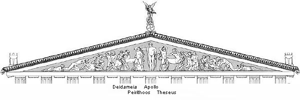 Drawing of pediment