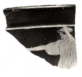 CUP, STEMLESS, FRAGMENT (ATHENIAN, RED-FIGURE)