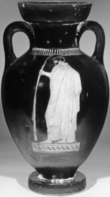 AMPHORA, PANATHENAIC SHAPE (ATHENIAN, RED-FIGURE)