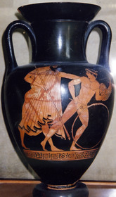 AMPHORA, NECK (ATHENIAN, RED-FIGURE)