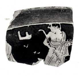 CUP, STEMLESS, FRAGMENTS (ATHENIAN, RED-FIGURE)