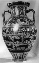 AMPHORA, NECK (ATHENIAN, BLACK-FIGURE)