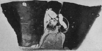 FIGURE VASE, FRAGMENT (ATHENIAN, RED-FIGURE)
