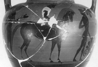 AMPHORA, NECK (ATHENIAN, BLACK-FIGURE)