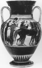 AMPHORA, BELLY, TYPE A (ATHENIAN, BLACK-FIGURE)