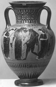 AMPHORA, NECK (ATHENIAN, BLACK-FIGURE)
