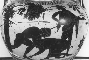 AMPHORA, NECK (ATHENIAN, BLACK-FIGURE)
