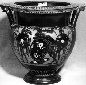 KRATER, COLUMN (ATHENIAN, BLACK-FIGURE)