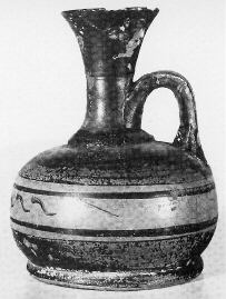 LEKYTHOS, SQUAT (ATHENIAN, BLACK PATTERN)