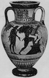 AMPHORA, NECK (ATHENIAN, BLACK-FIGURE)