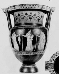KRATER, COLUMN (SOUTH ITALIAN, LUCANIAN, RED-FIGURE)