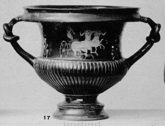 KRATER, KANTHAROID (SOUTH ITALIAN, GNATHIAN, BLACK GLAZE)