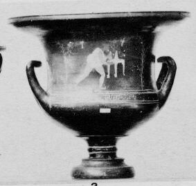 KRATER, CALYX (SOUTH ITALIAN, GNATHIAN, BLACK GLAZE)
