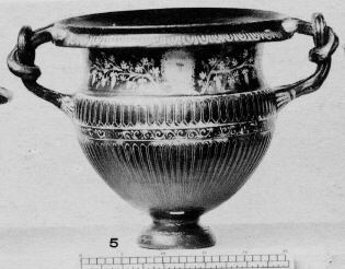 KRATER, KANTHAROID (SOUTH ITALIAN, GNATHIAN, BLACK GLAZE)