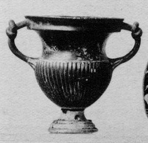 KRATER, KANTHAROID (SOUTH ITALIAN, GNATHIAN, BLACK GLAZE)