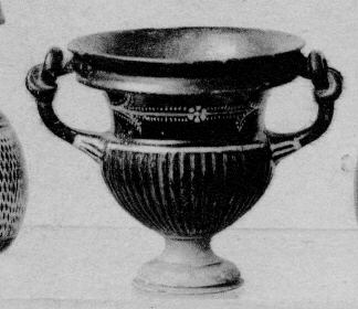 KRATER, KANTHAROID (SOUTH ITALIAN, GNATHIAN, BLACK GLAZE)