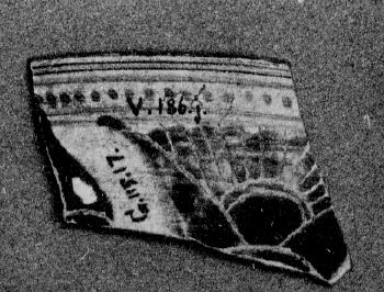 CHALICE, FRAGMENT (EAST GREEK, NAUCRATITE, BLACK-FIGURE)
