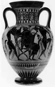 AMPHORA, NECK (ATHENIAN, BLACK-FIGURE)