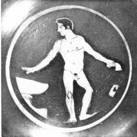 CUP, STEMLESS (ATHENIAN, RED-FIGURE)