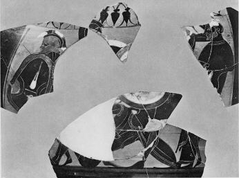 AMPHORA, BELLY, TYPE B, FRAGMENTS (ATHENIAN, BLACK-FIGURE)