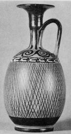 LEKYTHOS, SQUAT (SOUTH ITALIAN, CAMPANIAN, BLACK PATTERN)