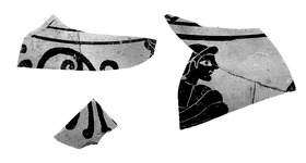 AMPHORA, NECK, FRAGMENTS (ETRUSCAN, BLACK-FIGURE)