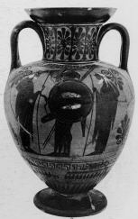 AMPHORA, NECK (ATHENIAN, BLACK-FIGURE)