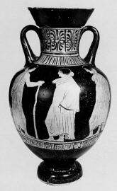 AMPHORA, PANATHENAIC SHAPE (SOUTH ITALIAN, LUCANIAN, RED-FIGURE)