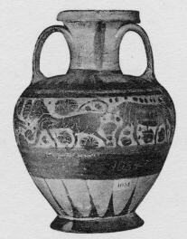 AMPHORA, NECK (CORINTHIAN, BLACK-FIGURE)