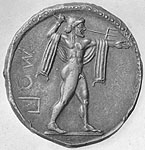 Poseidonia coin <I>Obv. c.</I> 510 BC. Berlin; Regling 239