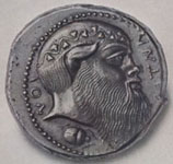 Catana Aetna coin <iI>Obv. c.</i> 475-470 BC. Brussels; <i>Colln. Hirsch </i>269