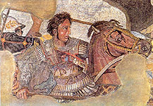 Detail from the Alexander mosaic. Naples, National Archeological Museum