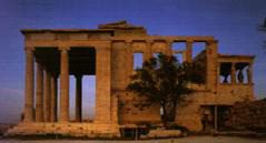 West elevation of the Erechtheion.