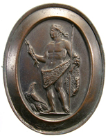 Emperor Claudius shown as Jupiter