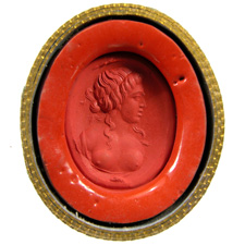 Cornelian. Woman's bust