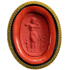 Agate.  Aphrodite, 2 erotes