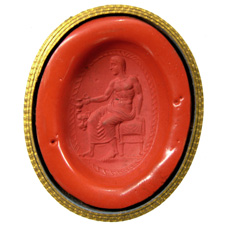 Cornelian. Seated Dioynsos