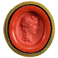 Cornelian. Maenad head