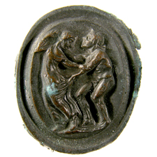 Cameo. Satyr and nymph