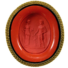 Cornelian. Asklepios and Hygieia