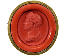Adrien. (Hadrian). Cornaline rouge.