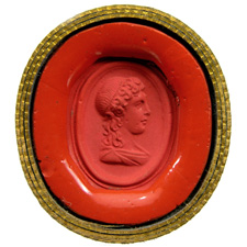 Cornelian. Apollo bust