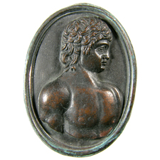 Cameo. Bust of Antinoos