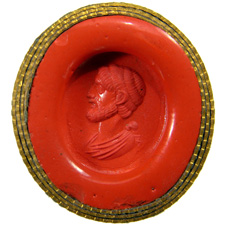 Cornelian. Bust of man