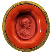 Cornelian. Bust of woman