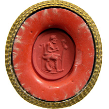 Agate. Man with scroll
