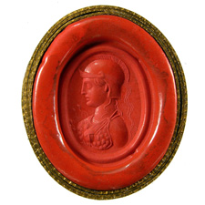 Chalcedony. Athena bust