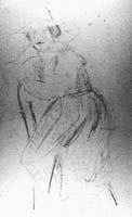 Pencil sketch of Marie by Beazley