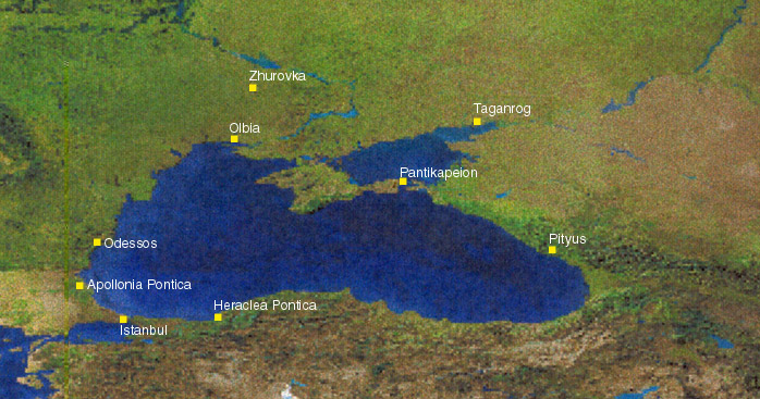 Map of the Black Sea region
