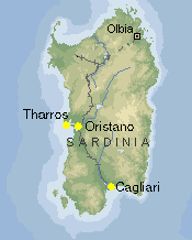 Map of Sardinia